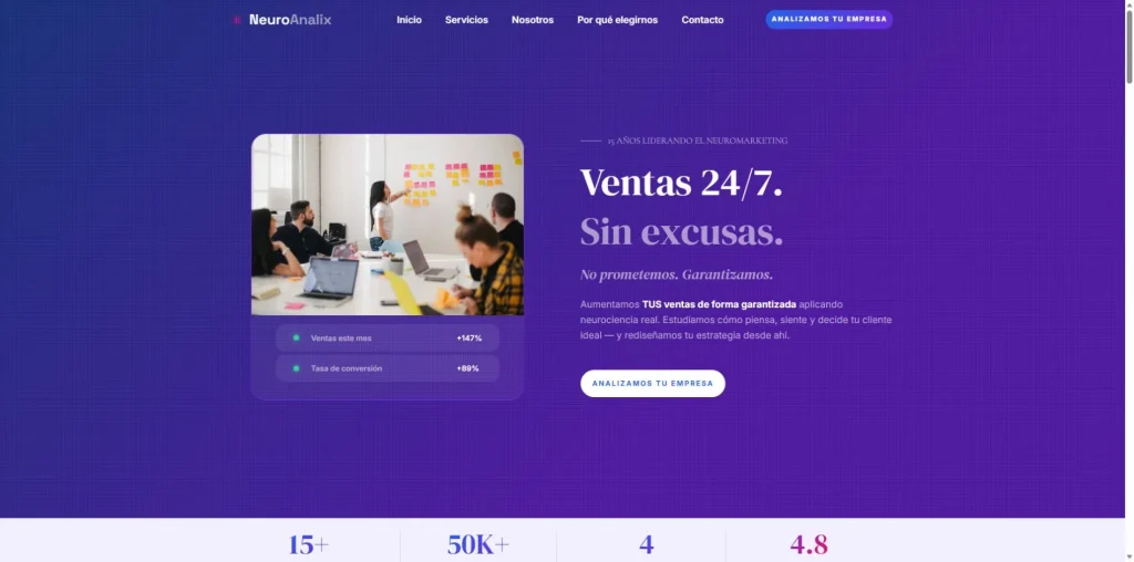 Diseño web en Elementor para NeuroAnalix